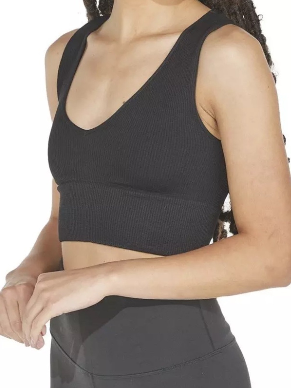 NWT 2 pack Black & White Ribbed V-Neck Tanks